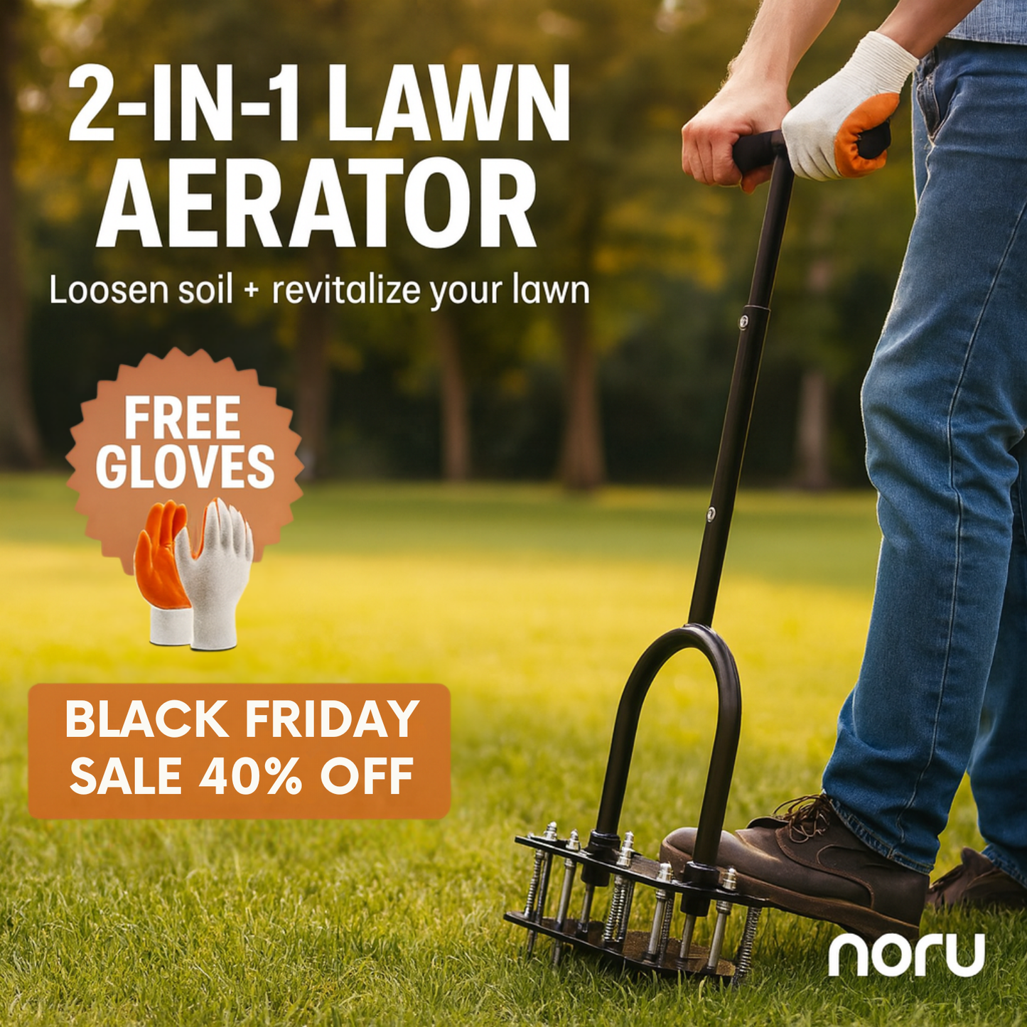 Noru Lawn Aerator 2-in-1 Tool™